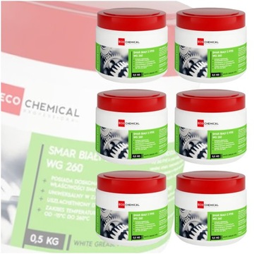 SMAR BIAŁY Z PTFE TEFLON WG 260 BIAŁY PÓŁSTAŁY ECOCHEMICAL ZESTAW 6 SZTUK