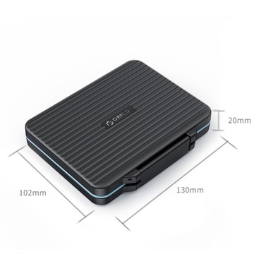 Футляр для карт памяти Orico: 6x SD, 4x microSD, 1x CF, жесткий, черный