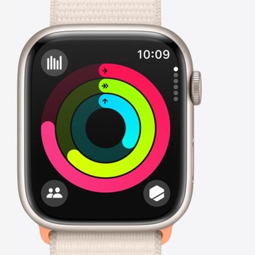 Apple Watch 9, 45 мм, GPS, алюминий, звездный свет, лунный свет, КАК НОВЫЕ