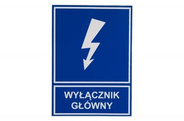 Tabliczka /znak informacyjny/ TZI 105X148S /WYŁĄCZNIK GŁÓWNY/ E04TZ-0104113