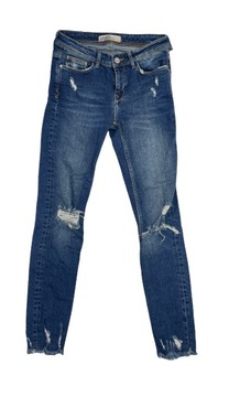 Spodnie Jeansy damskie granatowe ZARA 34