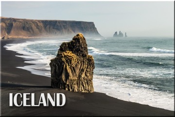 ISLANDIA KLIF MORZE GŁAZ KRAJOBRAZ MAGNES MAGNESY NA LODÓWKĘ 04