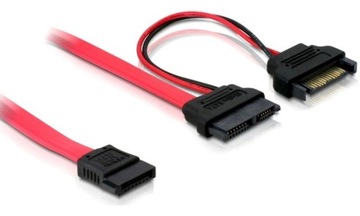 Adapter Kablowy SATA Slim line 13pin + Zasilanie SATA - SATA 7pin