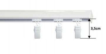 Karnisz sufitowy pojedynczy SZYNA SUFITOWA ŚCIENNA ALUMINIOWA biała 320 cm