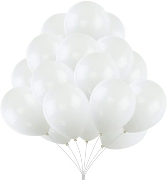 BALONY GUMOWE BIAŁE GRUBA GUMA MOCNE 50 szt