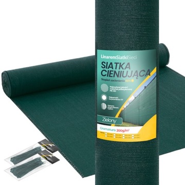 SIATKA CIENIUJĄCA 95% MATA 1,5x50m MASKUJĄCA NA OGRODZENIE PŁOT 200g UV+