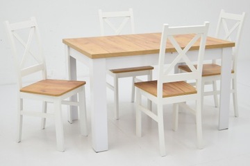 Комплект стол и 4 стула крест, ДУБ КРАФТ