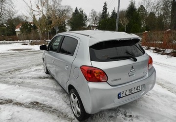 Mitsubishi Space Star Hatchback 5d 1.0 71KM 2014 Mitsubishi Space Star SERWISOWANY Zarejestrowany tani ekonomiczny Benzyna, zdjęcie 3