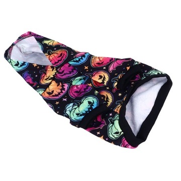 Одежда для собак на Хэллоуин с рисунком тыквы, толстовка с капюшоном