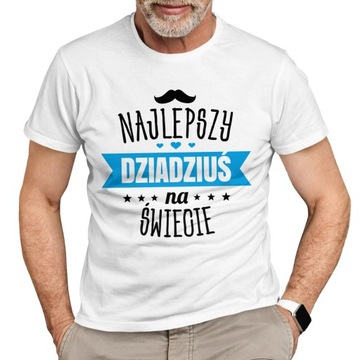 KOSZULKA NA DZIEŃ DZIADKA PREZENT URODZINY NAJLEPSZY DZIADEK T-SHIRT | S