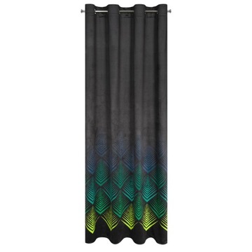ZASŁONA 140X250 CZARNA WELUR KÓŁKA EUROFIRANY