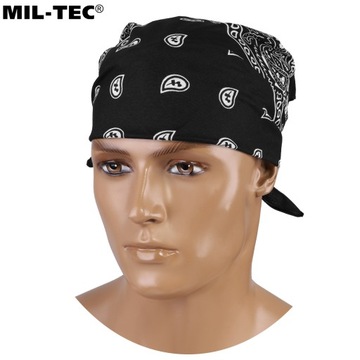 CHUSTA BANDANA BANDAMA WESTERN NA GŁOWĘ MIL-TEC Czarna