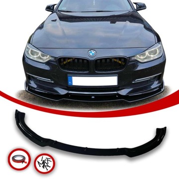 BMW F30/F31 DOKŁADKA SPLITER ZWYKŁY ZDERZAK PRZEDNI 2015+ CZARNY POŁYSK