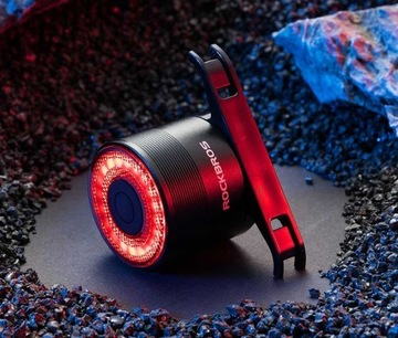 Задний велосипедный фонарь Rockbros Q3 с интеллектуальной системой остановки - черный