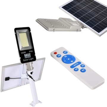 LAMPA SOLARNA OŚWIETLENIE 500W LED PILOT UCHWYT