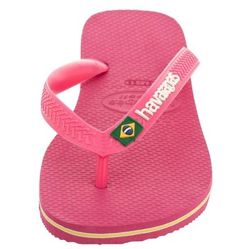 Klapki Japonki Havaianas Brasil Logo Różowe Lato