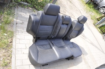 Черный кожаный диван Land Rover Discovery 2 II 99-04