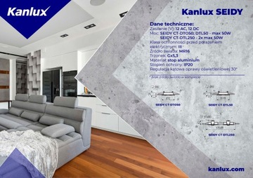 Потолочный точечный светильник Kanlux SEIDY CT-DTL250-B/M