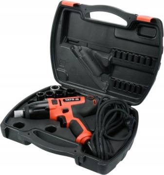ЭЛЕКТРИЧЕСКИЙ УДАРНЫЙ КЛЮЧ YATO 450 Вт 1/2 + 10 НАСАДОК GEKO + АДАПТЕР DEWALT