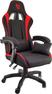 Fotel obrotowy gamingowy HERO ENZO RED FABRIC
