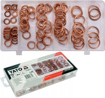 НАДУВНЫЕ МЕДНЫЕ ШАЙБЫ YATO НАБОР МЕДНЫХ ШАЙБ МЕДЬ 95 EL