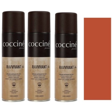 3x Farba Coccine do Renowacji Butów Nubuk i Zamsz Koniak 08