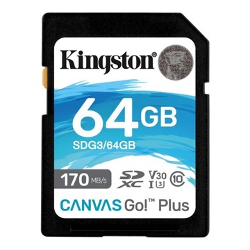 KINGSTON 64 ГБ SD SDXC UHS-3 V30 SDG3 170/70 МБ/с
