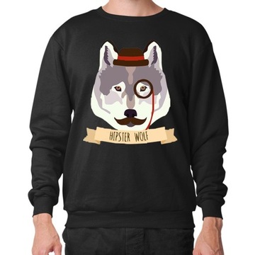 bluza B-CZ ZW64 wilk hipster animal zoo