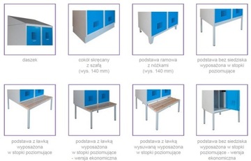 Шкафчик для сотрудников для гардеробной 180х60, двойной, Malow