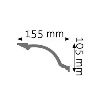 БЕЛАЯ потолочная планка Creativa by Cezar LGG-19