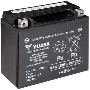 AKUMULATOR YUASA YTX20HL-BS 12V 18Ah 310A JAPAN