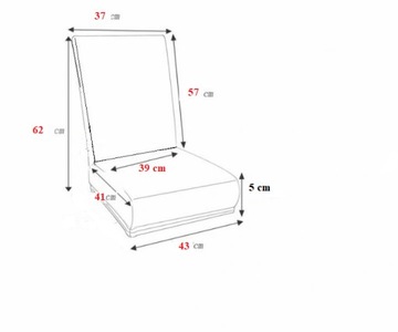 Pokrowiec na krzesło sztruks tapicerski czerwony