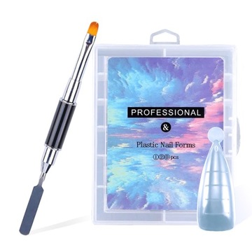 Dual Form górne FORMY MIGDAŁ + pędzelek szpatułka