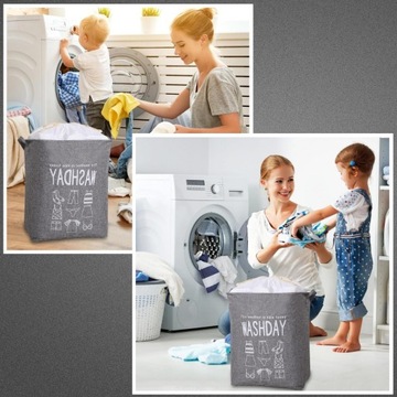 СУМКА-КОНТЕЙНЕР КОРЗИНА ДЛЯ ВАННОЙ КОМНАТЫ ОРГАНИЗАТОР ДЛЯ БЕЛЬЯ БЕЛЬЕ ИГРУШКИ XXL 75л