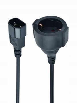 Adapter zasilania IEC320 C14 SCHUKO (F) kabel 15cm