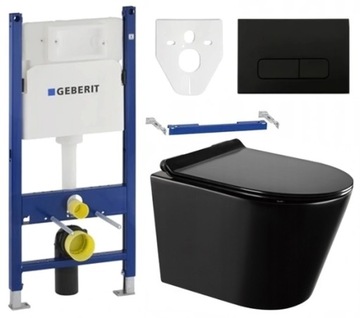 ZESTAW WC STELAŻ GEBERIT MISKA MEXEN RICO DESKA