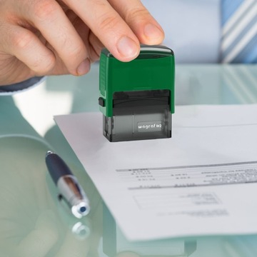 WAGRAF B2s ШТАМП ДЛЯ 4 СТРОК НАЗВАНИЯ КОМПАНИИ ОФИСНЫЙ ДИЗАЙН + ЛАСТИК