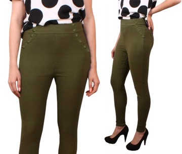 SPODNIE damskie jeans TREGGINSY 202/6 khaki 38/40