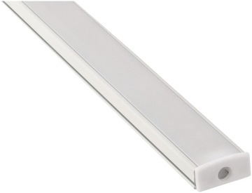 Profil Aluminiowy Natynkowy LED DO TAŚM BIAŁY 8/10/12mm + Klosz 2m
