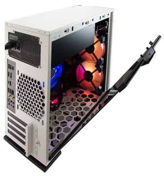 DOBRA OBUDOWA PC MINI TOWER BLACK GAMING USB LED OKNO RGB