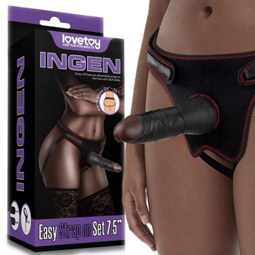 STRAP-ON DILDO UPRZĄŻ proteza penisa Z PRZYSSAWKĄ