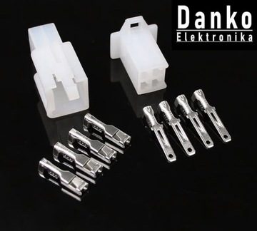 ZLACZE KOSTKA WTYK GNIAZDO MOTOCYKLOWE MTW 4 PIN