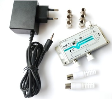 [1шт] Разветвитель Reg Усилитель 20дБ 1/2TV WPA225R-5G без LTE + блок питания