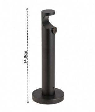 Карниз одинарный металлический, Matt Black, 120 см, 19 мм, Luna, разные рисунки