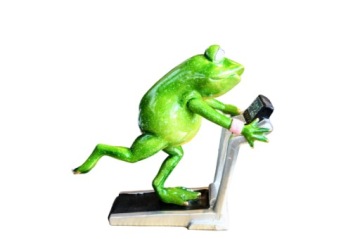 FIGURKA ŻABA NA BIEŻNI