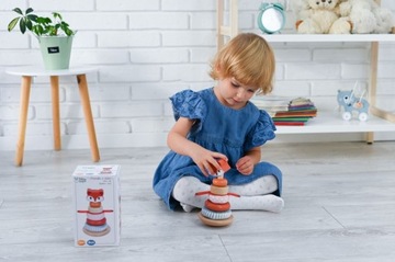 СЕНСОРНАЯ ПИРАМИДА ЛИСЕК ПАЗЛ ДЛЯ МАЛЫША