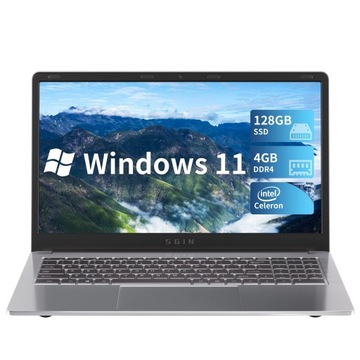 Laptop SGIN 15,6 cala 4 GB DDR4 128 GB SSD (TF 512 GB)