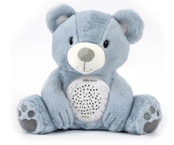 Plyšák s projektorem, uspávač šumící medvídek 2v1 Milly Bear Milly Mally