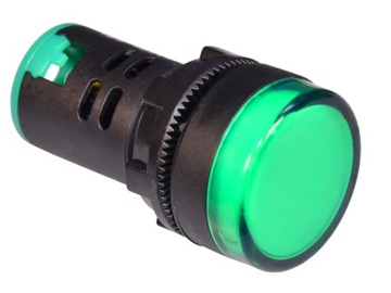 LAMPKA KONTROLKA STEROWNICZA LED 12V 22MM zielona