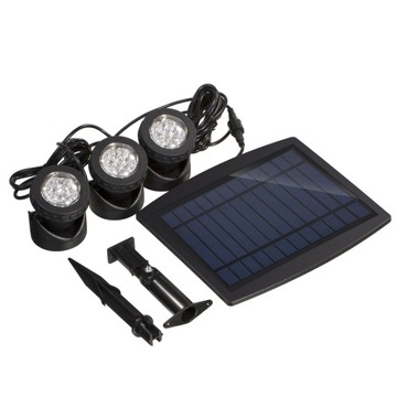 3 szt. Lampa słoneczna 18 LED Lampa krajobrazowa